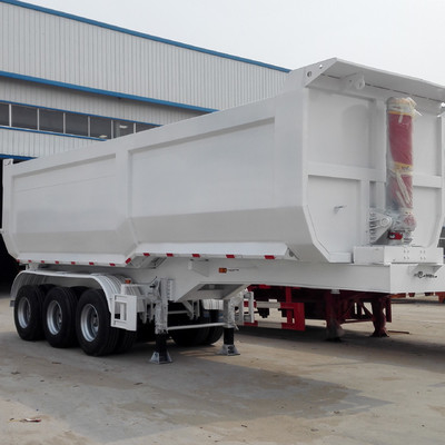 CIMC Truk dump 100 ton terbalik di pabrik Cina, dan 3-4 sumbu Semi-trailer Truk dump trailer