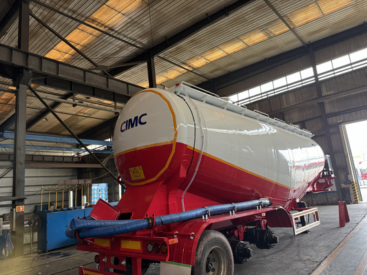 CIMC Besi yang dapat disesuaikan Tanker bubuk Truk semen Transportasi