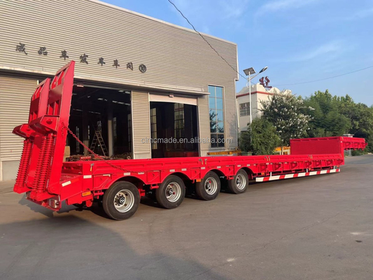 CIMC 60-100 Ton Semi-trailer dengan beban lebar dan tempat tidur rendah