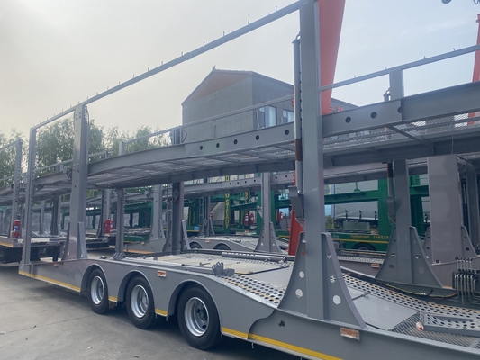 CIMC Stainless Steel 2 Gandar 8-9 Land Road Car Transport Trailer
