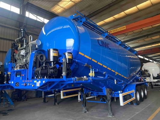 CIMC 3-eksis Heavy-duty 50 meter kubik 80 Ton Bulk Transport Semi-trailer