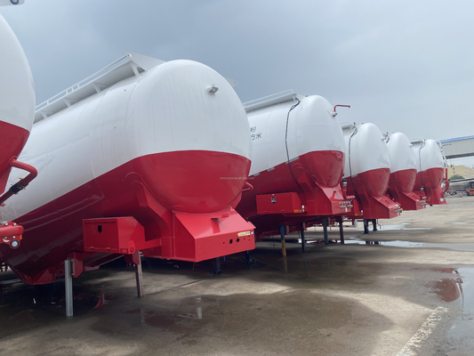 CIMC Kualitas 3-sumbu Tugas berat 50 Meter Kubik 80 Ton 3-sumbu Bulk Transport Semi-trailer Pabrik Penjualan langsung