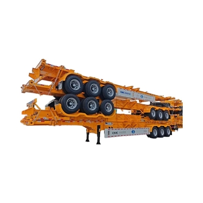 CIMC Steel 3-Axis Container Transport Semi-Trailer dengan Suspensi Mekanis atau Udara