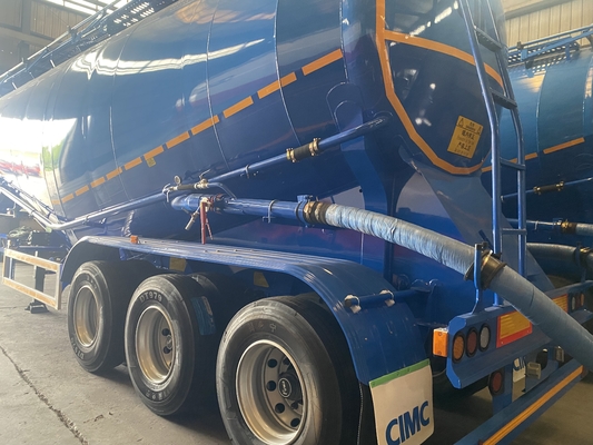 CIMC Tanker Serbuk Truk 3-Axis Bulk Transportasi Semi Trailer Transportasi semen