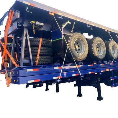 CIMC jual panas 3 sumbu semi trailer truk trailer Cina produsen penjualan langsung flatbed semi trailer
