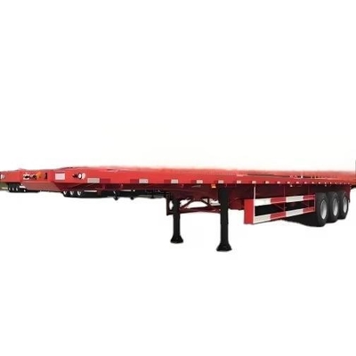 CIMC 13*2.55*2.9m 3AXLE kapasitas muatan 80T kunci yang dipilih 2 kotak alat elektroforetik KTL bubuk dicat flatbed Semi trailer