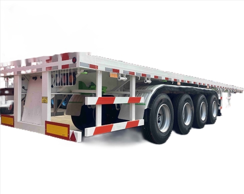 CIMC kualitas tinggi baja triple tangguh poros 40ft kinerja tahan lama dengan berbagai pilihan ban flatbed semi trailer