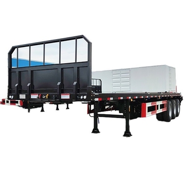 Afrika Heavy-Duty Fatbed Semi Trailer: Dirancang untuk Pengangkutan Beban yang Terlalu Besar dan Peralatan Berat yang Stabil dan efisien