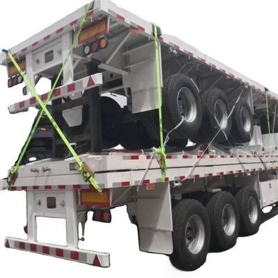 CIMC murah 3 poros tinggi baja kargo Hot Sale 20ft 40ft Container Chassis dengan kunci rendah flat Deck transportasi flatbed Semi trailer
