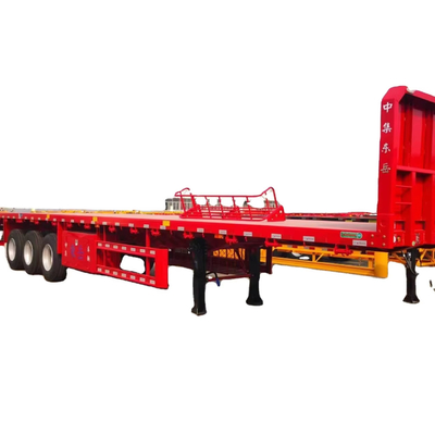 Dapat menarik 2040 kaki kontainer internasional yang terbuat dari baja kekuatan tinggi multi-fungsi flat semi-trailer