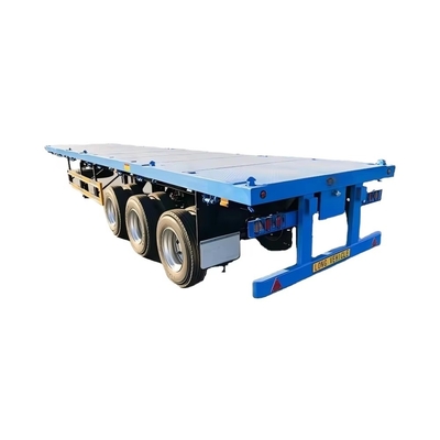 CIMC Baru 3-Axis Flatbed Skeleton Semi-Trailer Steel Container Truck dengan Wabco Brake System