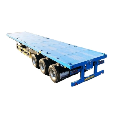 CIMC 2/3/4 poros 40ft 12500*2500*1500mm 70 ton kapasitas 8-12 set twist kunci flatbed dek truk traktor Semi-Trailer