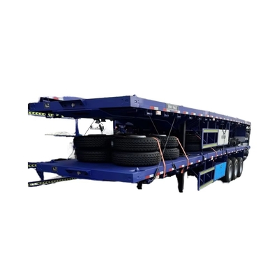 CIMC Baru 3-Axis Flatbed Skeleton Semi-Trailer Steel Container Truck dengan Wabco Brake System
