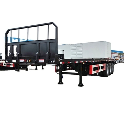 CIMC terbuat dari baja atau besi Pengiriman 40 kaki Kontainer Transportasi Flat Bed Trailer 3 sumbu Flatbed Semi Trailer Harga untuk Afrika