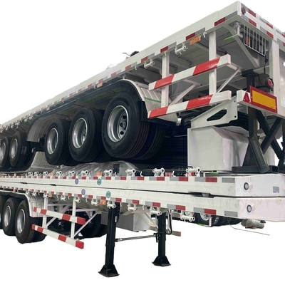 CIMC tangan kedua digunakan Pengiriman 20ft 40ft 50ft 53ft 40 feet 2 3 4 5 Axles Flatbed Semi Truck Trailer Flatbed Trailer