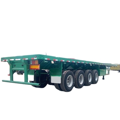 CIMC Baru 3-Axis Flatbed Skeleton Semi-Trailer Steel Container Truck dengan Wabco Brake System