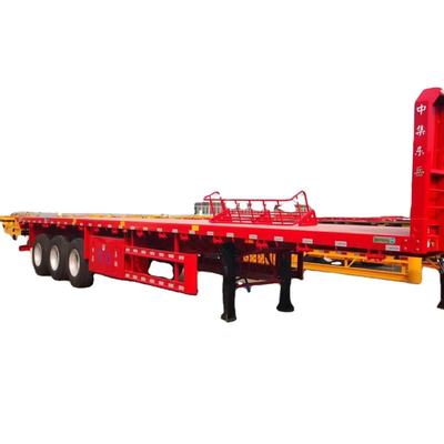 CIMC 3 poros 12400*2610*1550mm Desain khusus untuk Koil Kayu dan Kontainer Baja Pengangkutan Side Column Flatbed Semi Trailer