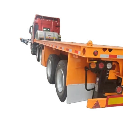 Harga Terbaik 40T-100T Flatbed Low Bed Semi Trailer 3-Axle Skeletal Semi-Trailer untuk Transportasi Kontainer