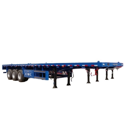 Cina CIMC tiga sumbu tarikan untuk tugas berat 20 atau 40 kaki peralatan suspensi udara van kargo pengangkut tangki semi flatbed trailer
