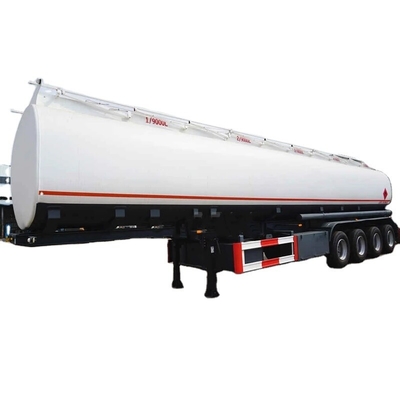 CIMC 4 poros 54000liter 6 kompartemen Pengangkutan baja karbon bahan kimia cair minyak bumi pengolahan makanan minyak tangki bahan bakar trailer