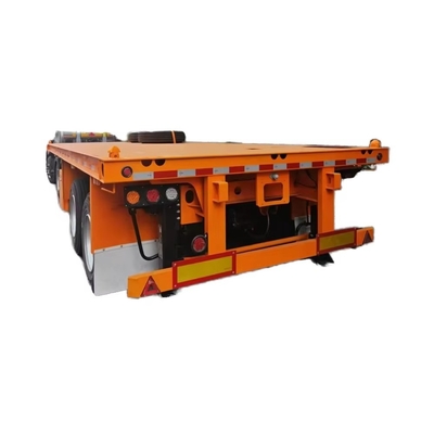 CIMC Baru 1-Axis Flatbed Skeleton Semi-Trailer Steel Container Truck dengan Wabco Brake System