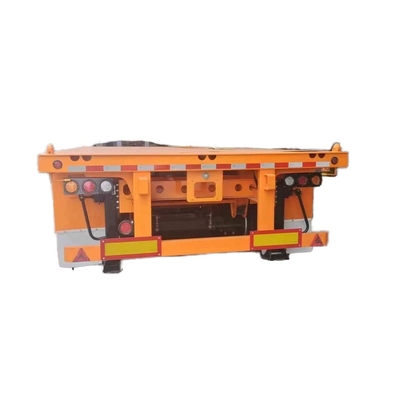 CIMC Baru 2-Axis Flatbed Skeleton Semi-Trailer Steel Container Truck dengan Wabco Brake System