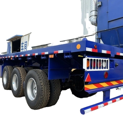 CIMC Baru 3-Axis Flatbed Skeleton Semi-Trailer Steel Container Truck dengan Wabco Brake System