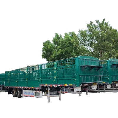 CIMC 3 sumbu pagar truk kargo Semi trailer China Pemasok penjualan langsung pagar semi trailer