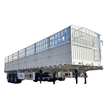 Kualitas tinggi CIMC Model terbaru Desain High-kekuatan pagar kargo trailer