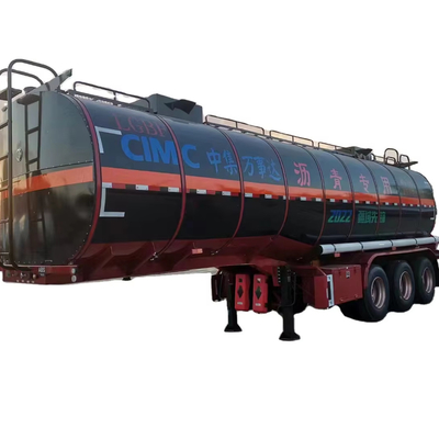 CIMC murah 3 sumbu baja karbon 40KL 36cbms paving minyak bumi aspal bitumen sawit minyak bahan bakar transportasi tangki truk semi trailer