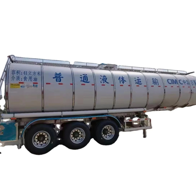 CIMC 3 poros 41cbms besi dan stainless steel tangki cair biasa minyak goreng semi trailer tanker