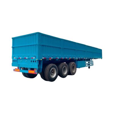 Truk 3 sumbu Pagar Truk Kargo Semi Trailer Trailer Pagar Dinding Sisi Semi Trailer China Supplier