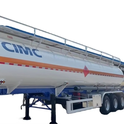 CIMC 3 Poros 8000L/5500L/7000L/7500L Bensin dan Diesel 4 kompartemen desain 28 KL Baja Bahan Bakar tangki hidraulik trailer