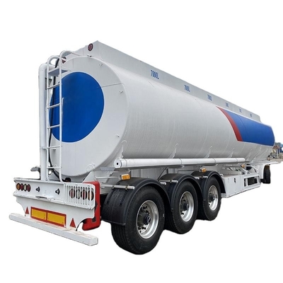 CIMC tiga sumbu Stainless Steel Bensin Diesel Bensin 6-7 gudang terpisah 7000L Transportasi Minyak Bahan Bakar Truk tanker Semi Trailer