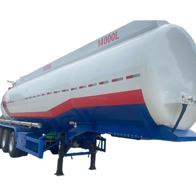 3-Axis Oil Tanker Semi-Trailer Bahan bakar / Tangki Cairan Semi-Trailer