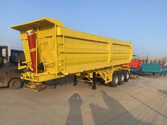 Spring Suspension And Brake System Baja Low-alloy 3 Axles 42 Square U Shaped Dump Tipper Trailer