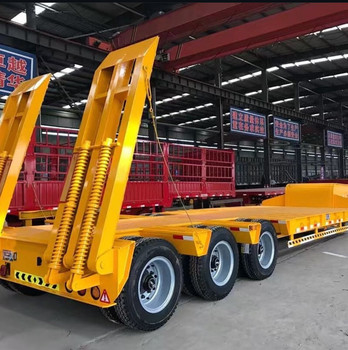 CIMC 3AXLES low bed semi trailer untuk transportasi