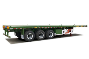 Heavy-Duty Fatbed Semi-Trailer untuk dijual di Afrika: Dirancang untuk transportasi beban besar yang stabil dan efisien