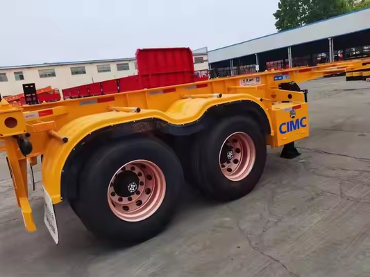 CIMC 2/3 Axles 20-40-45ft Extendable Slider Skeleton Container Chassis Semi-trailer