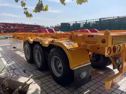 Baja Besi 20ft 40ft 50ft 53ft 2 3 4 5 Axles Frame Shipping Container Chassis Skeleton Semi Trailer
