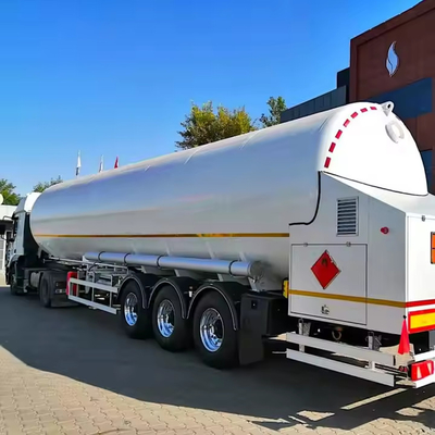 13150*2500*4100mm 1 Kompartemen 45CBM 60000 liter LNG Transport Tank Semi Trailer