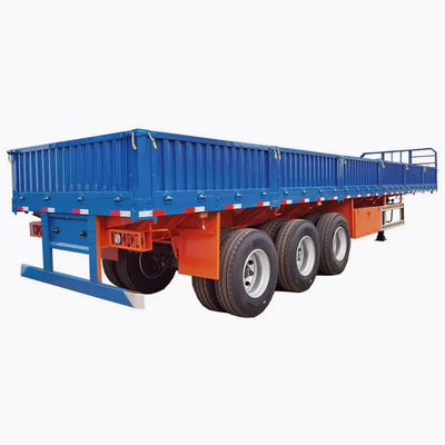 Kontainer dinding sisi tugas berat yang ditingkatkan Semi trailer Versatile Transportasi kontainer yang tahan lama dan efisien