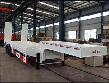 Stainless Steel Three- dan Four-Axis CIMC Lowbed Semi-Trailer Truck Trailer