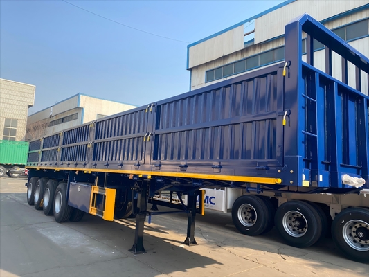 Kontainer dinding sisi tugas berat yang ditingkatkan Semi trailer Versatile Transportasi kontainer yang tahan lama dan efisien