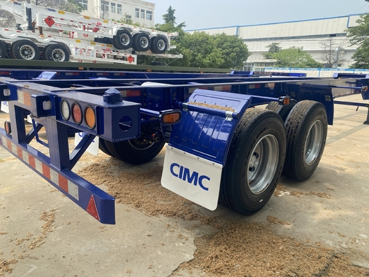 CIMC Promosi China 3 Gandar Tempat Tidur Rendah Transporter Flatbed Semi Trailer