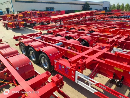 CIMC Pengangkutan kendaraan 2/ 3 Axle Skeleton Semi trailer