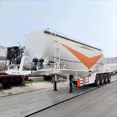 CIMC 3 Poros 30 Ton Transportasi Baja Rinsing Gandum tepung Karbon bubuk Bahan Treler Treler
