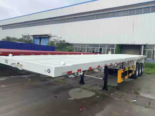 CIMC 40/45ft Steel 4axle CARGO CONDEXTERIS BESAR trailer flatbed yang dapat diperpanjang