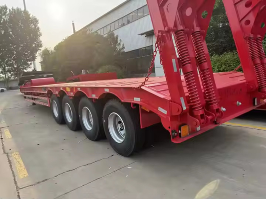 CIMC 3/4 Poros Baja Kuat Panjang Pengangkutan Tugas Berat Dari 10 hingga 20m Semi Trailer Lowbed