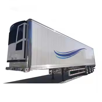 3 poros 40ft 20ft pabrik langsung karbon stainless steel isolasi busa beku pendingin trailer